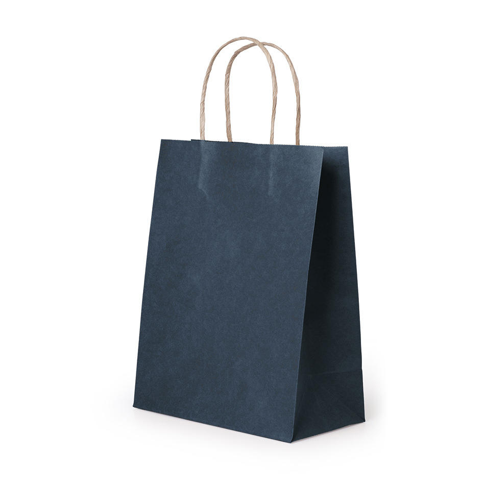 Bolsa de embalaje de papel Kraft reciclable personalizada con asa de transporte Solución de embalaje biodegradable de fábrica