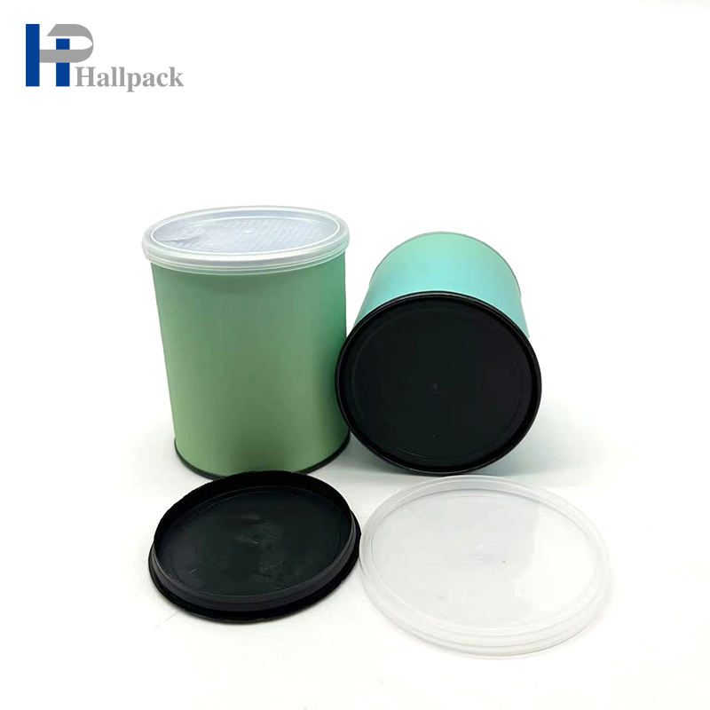 Tubo de cartón cilíndrico redondo con tapa de plástico Kraft ecológico de diseño de marca personalizado para uso artesanal y de embalaje