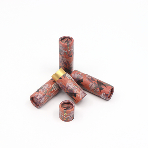 Embalaje cosmético personalizado respetuoso con el medio ambiente, caja cilíndrica de cartón, tubo de papel, embalaje para Push Up, bálsamo para la nariz para mascotas, desodorante, bálsamo labial