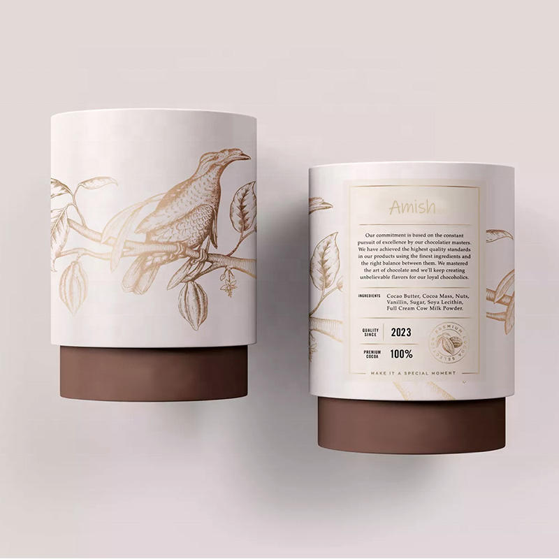 Cilindro biodegradable, embalaje de tubo de cartón de papel para alimentos, recipiente de té Premium, embalaje de caja de tubo para paquete de té suelto