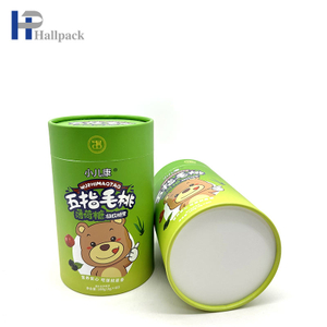 Buen suministro de embalaje redondo, dulces, galletas, aperitivos, cilindro de papel de calidad alimentaria, condimento, cilindro de papel personalizado