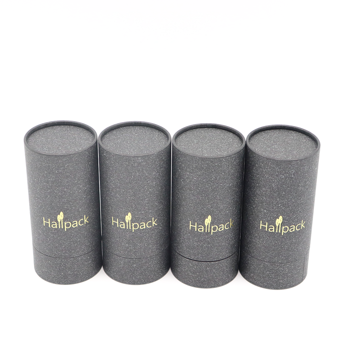 Tubo de caja de papel Kraft marrón de alta calidad, caja redonda blanca personalizada, embalaje de tubo cilíndrico biodegradable negro