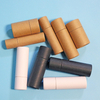 Tubo de caja de papel de correo Kraft ecológico marrón de alta calidad, embalaje de tubo de papel artesanal de envío personalizado, color blanco