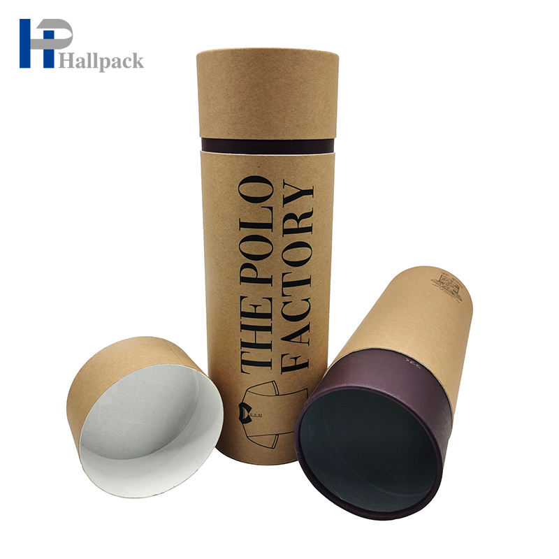 Embalaje de caja de bote de vela Premium de cartón de papel de comida de cilindro biodegradable de impresión personalizada para paquete de té suelto