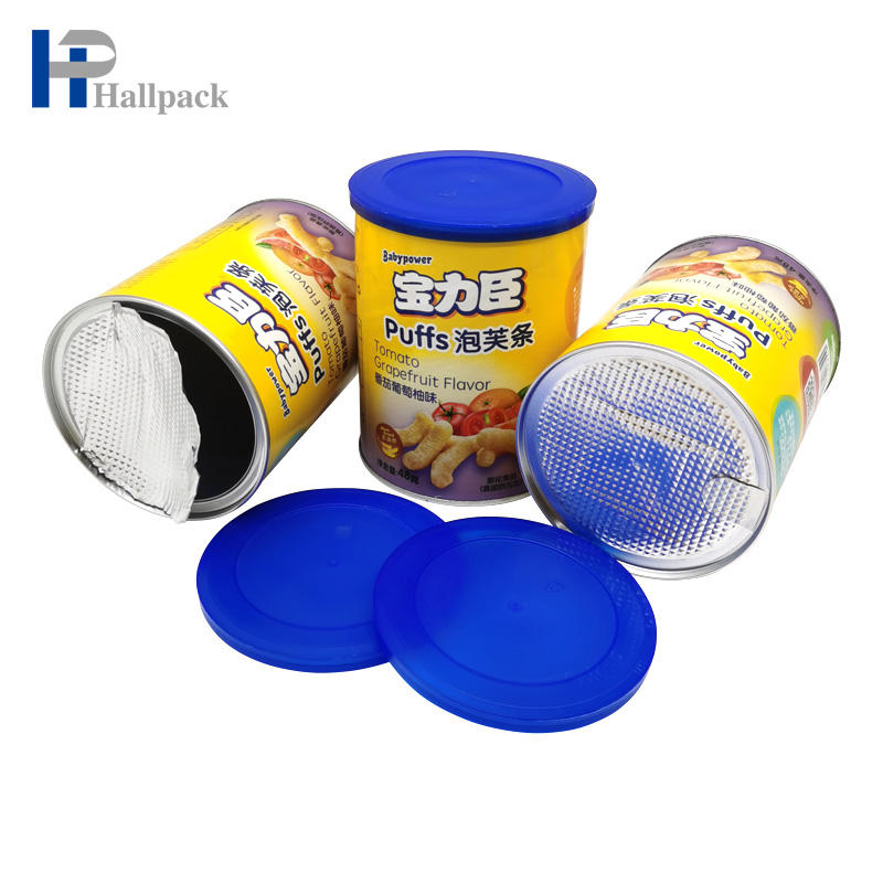 Paquete de papel de calidad alimentaria, diseño personalizado, respetuoso con el medio ambiente, embalaje de tubo de papel de sellado de Metal fácil de pelar para nueces, café y té