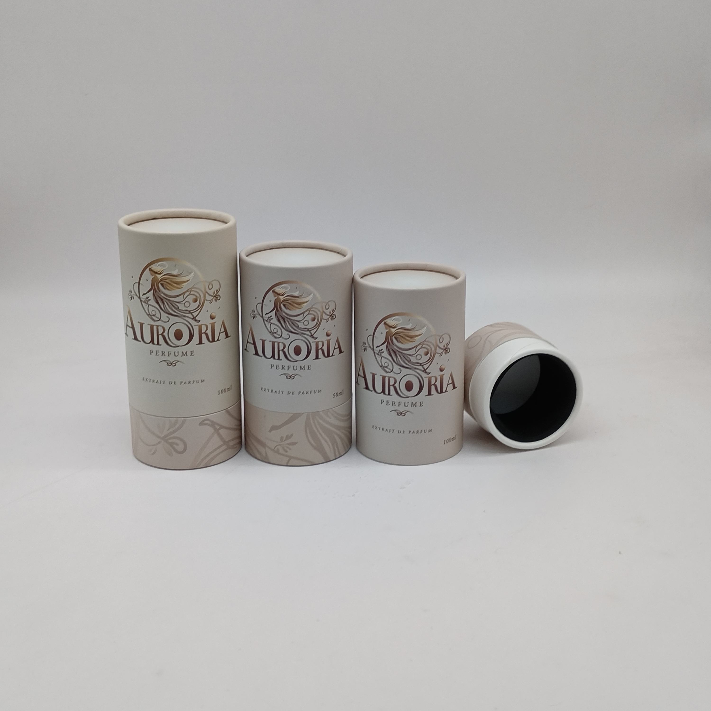 Perfume biodegradable del diseño del paquete del tubo del papel del cilindro de la cartulina de Kraft para el regalo