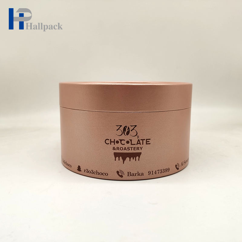Tubo redondo del papel de Kraft del oro caliente rosado amistoso de Eco para los complementos