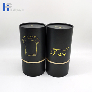 Tubo de papel de caja cilíndrica de cartón para embalaje de ropa personalizada respetuosa con el medio ambiente para camisetas ropa interior calcetines toalla