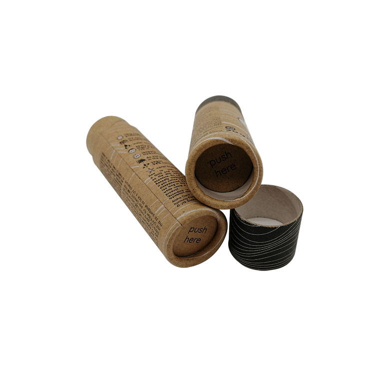 El 100% biodegradable empuja hacia arriba la cartulina que empaqueta el tubo del papel del protector labial de 100pcs/ctn Brown Kraft