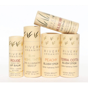 Tubo de papel push-up biodegradable de alta calidad para embalaje de cilindro de lápiz labial para almacenamiento ecológico