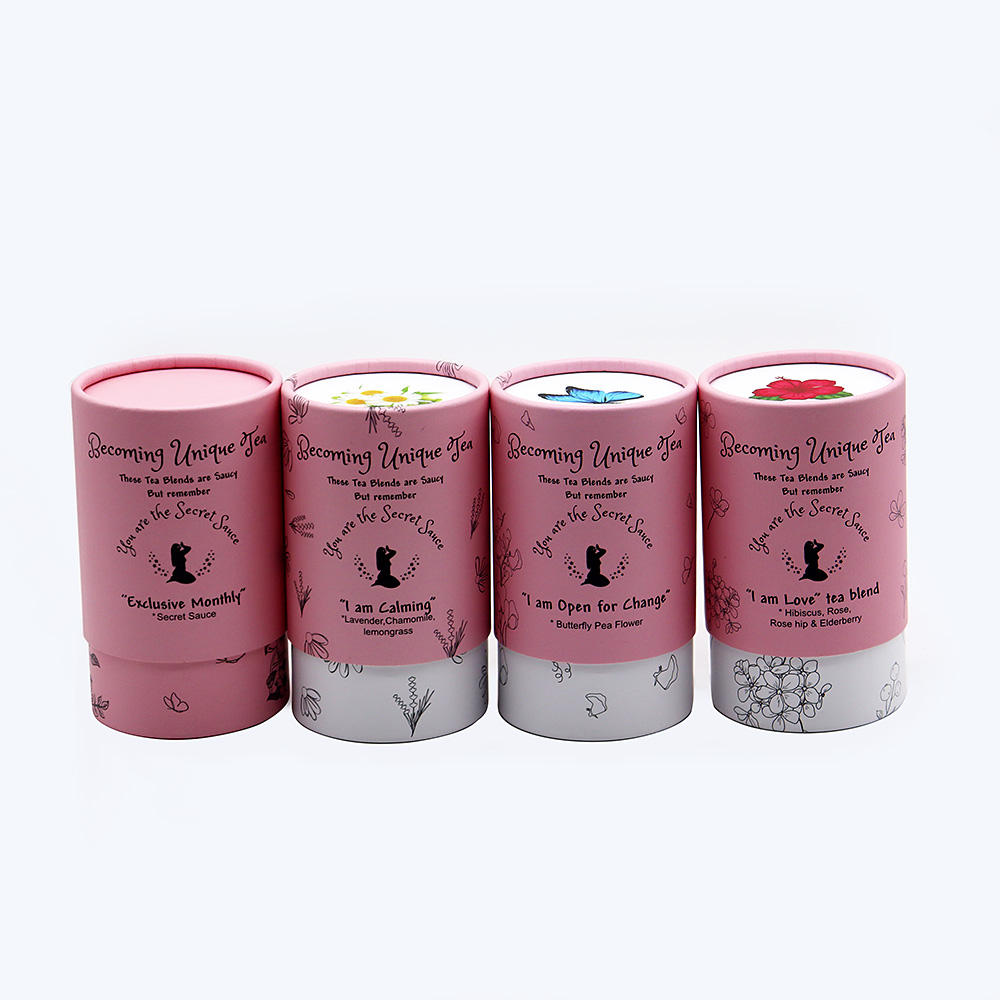 Tubo de encargo amistoso del papel de la caja del cilindro de la cartulina de la categoría alimenticia de Eco que empaqueta para el café de leche en polvo