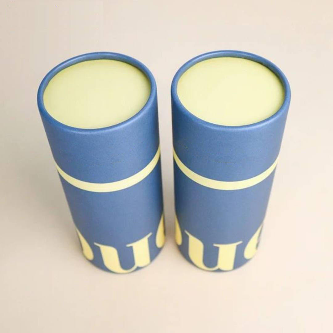 Contenedores de almacenamiento de cartón de cilindro redondo impresos personalizados para cilindro redondo de papel de embalaje de té y café