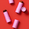 Tubo de bálsamo labial personalizado de papel libre de plástico biodegradable, forma redonda, cilindro de empuje hacia arriba, barra de loción, tubo de papel de embalaje