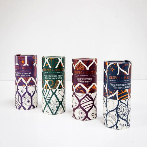 Caja de tubo redonda de impresión personalizada, embalaje de tubo de cartón ecológico para embalaje de tubo biodegradable artesanal de café y chocolate