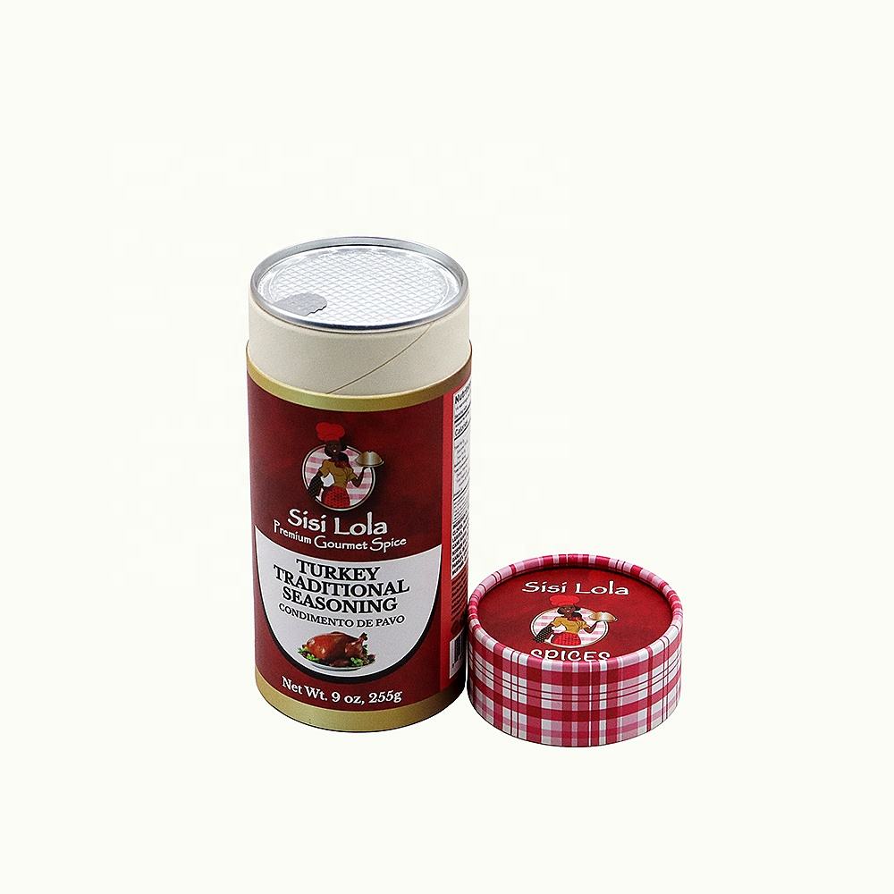 Recipiente hermético para alimentos forrado con papel de aluminio de alta calidad, embalaje de tubo de cartón de papel para cilindro de paquete de té suelto