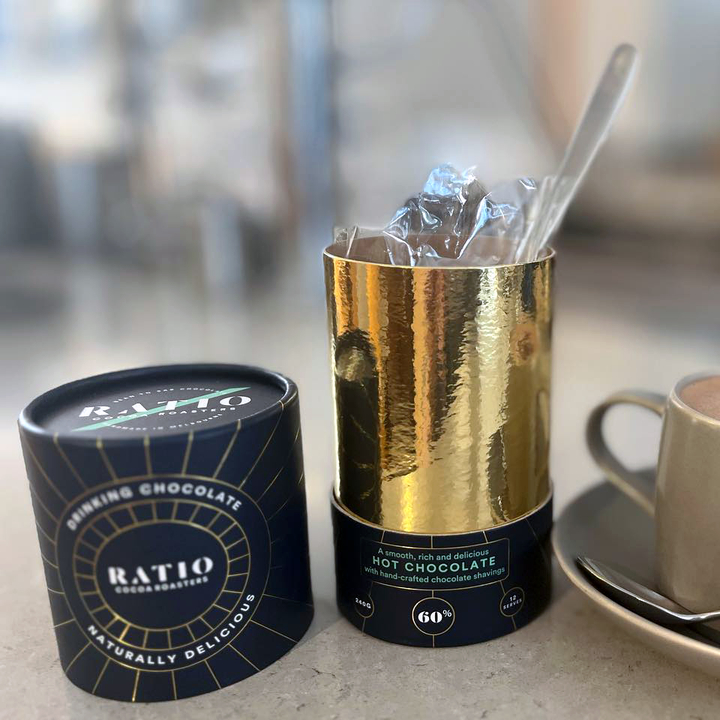 Embalaje de tubo de papel personalizado de diseño Hallpack para café Caja de tubo redondo biodegradable para embalaje de cilindro de cacao