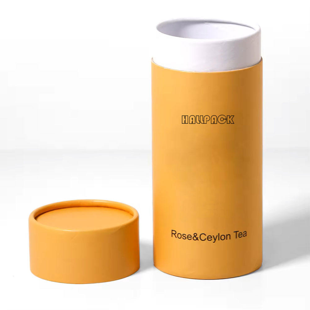 Tubo de papel personalizado de la avena del grano de café del té del envase del polvo de la cartulina del cilindro para el empaquetado del papel de calidad alimentaria