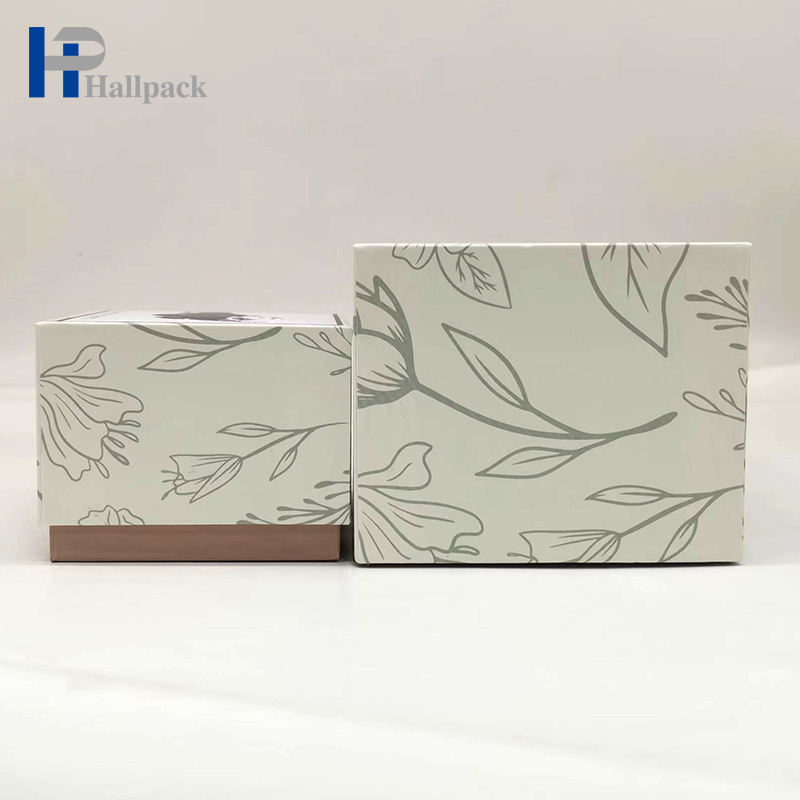 Caja de velas de papel artesanal con tapa plana cuadrada y paquete de regalo de embalaje personalizado