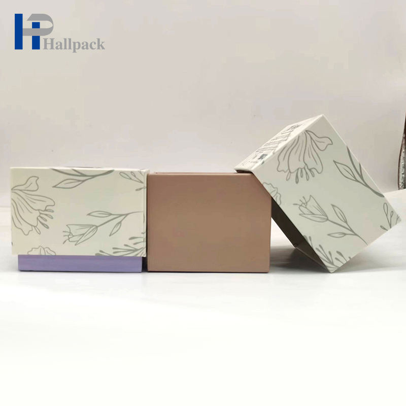 Caja de velas de papel artesanal con tapa plana cuadrada y paquete de regalo de embalaje personalizado