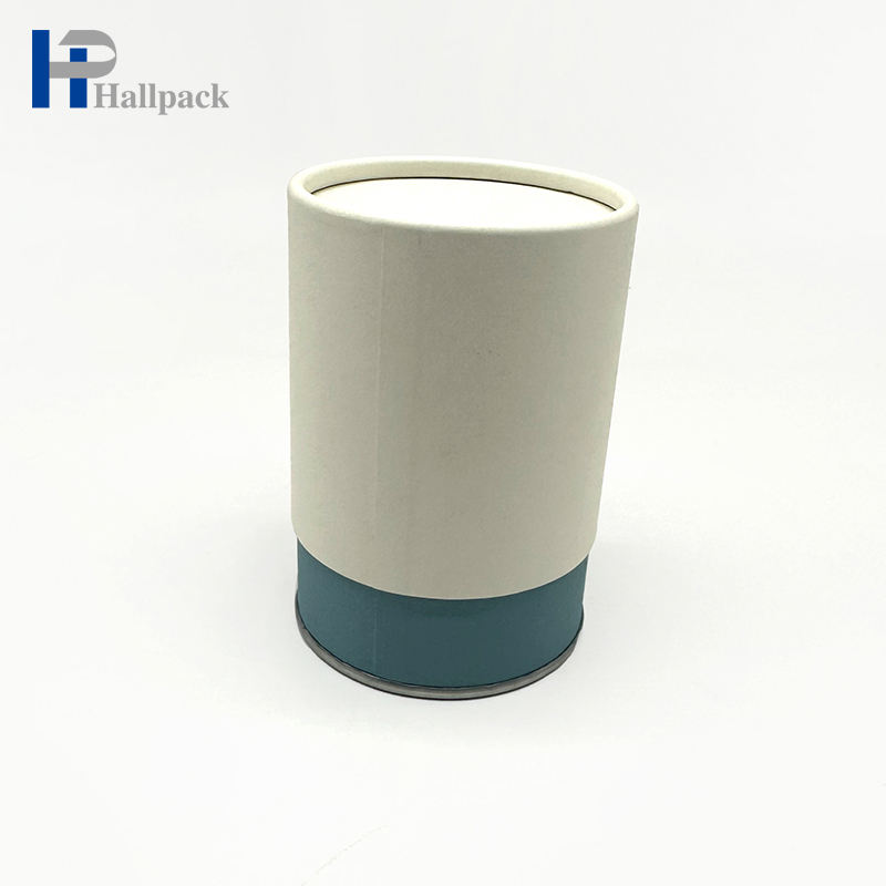 Tubos de papel de fondo de hierro incorporados con cubierta de hierro para embalaje de té personalizado reciclado