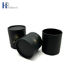 Tubo de papel de empaquetado del perfume cosmético del cilindro del sello del oro negro del nuevo estilo