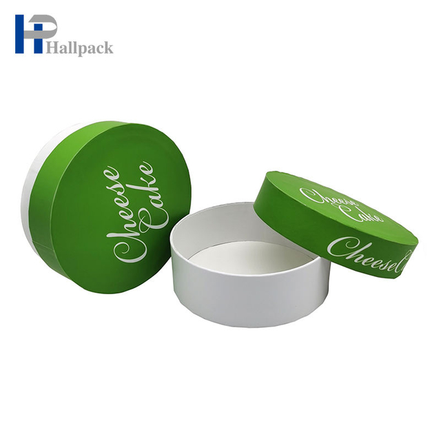 Empaquetado de tubo de papel de cilindro de torta de lado plano biodegradable personalizado de calidad alimentaria