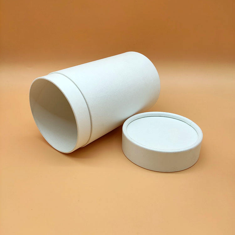 Embalaje original Tubo biodegradable Tubos de cartón de papel blanco