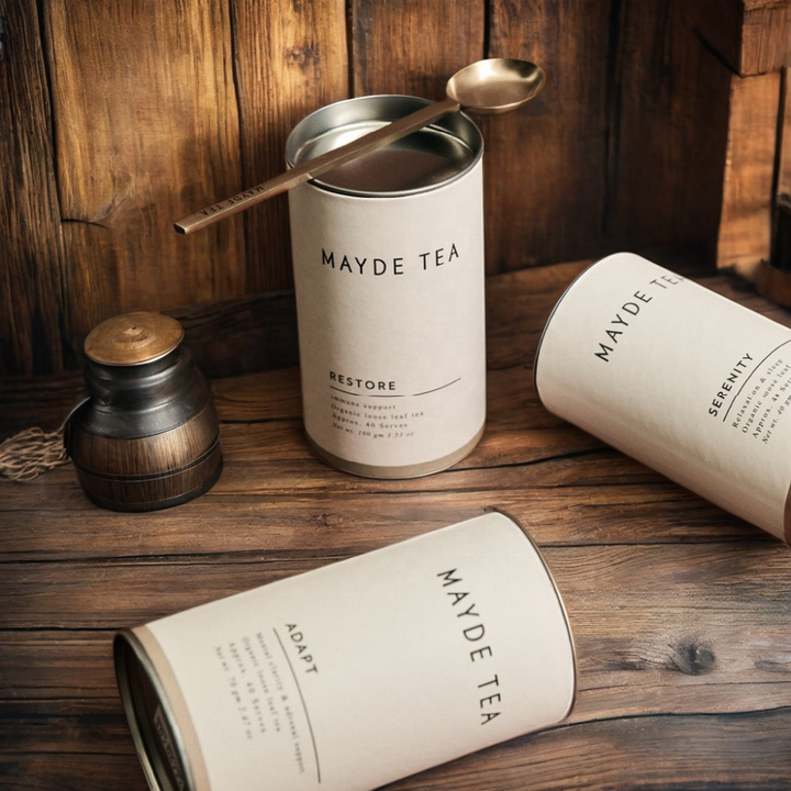 Bote de té de papel de caja de tubo redondo de diseño personalizado de alta calidad