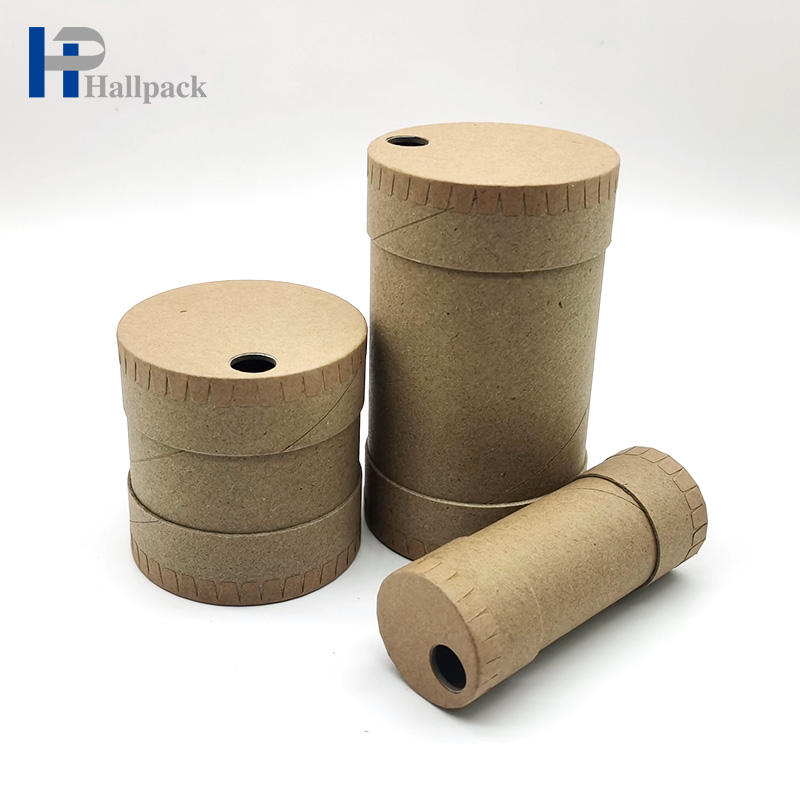 Tubo de papel personalizado al por mayor que empaqueta el tubo de papel Kraft puro con la parte superior abierta