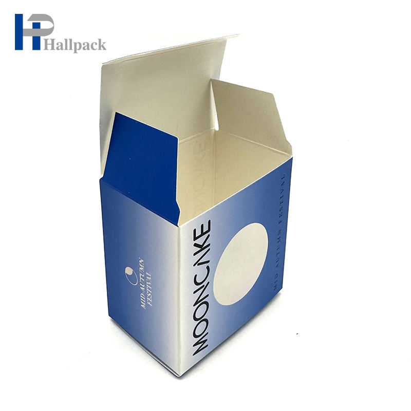 Caja de papel plegable impresa aduana al por mayor Caja de papel de embalaje Mooncake