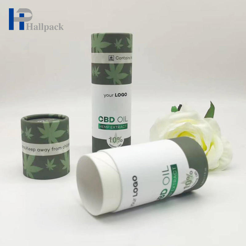 Tubo de papel biodegradable Embalaje de caja redonda de aceite esencial Tubo de papel de regalo