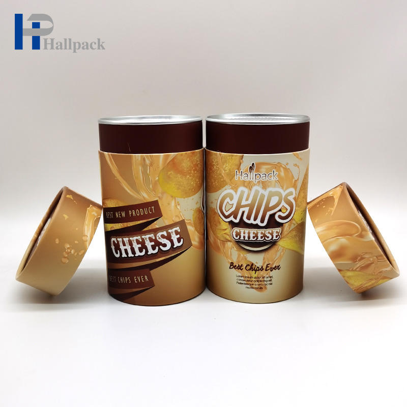 Latas de tubo de papel de cubierta interior de rasgón fácil con sello de calidad alimentaria al por mayor