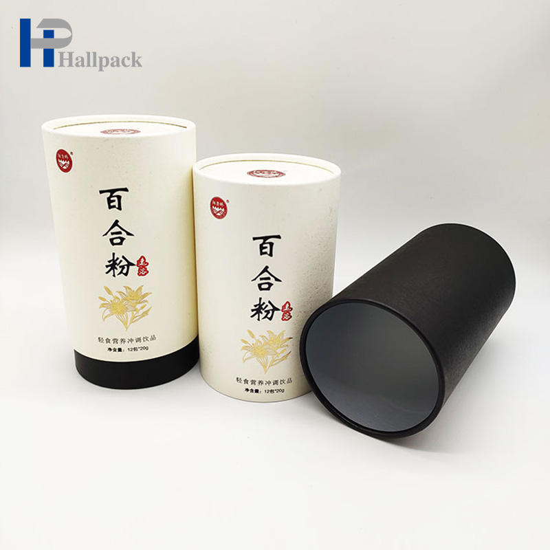 Empaquetado del tubo del papel del té del empaquetado del tubo del Libro Blanco del diseño de la cintura del rocío