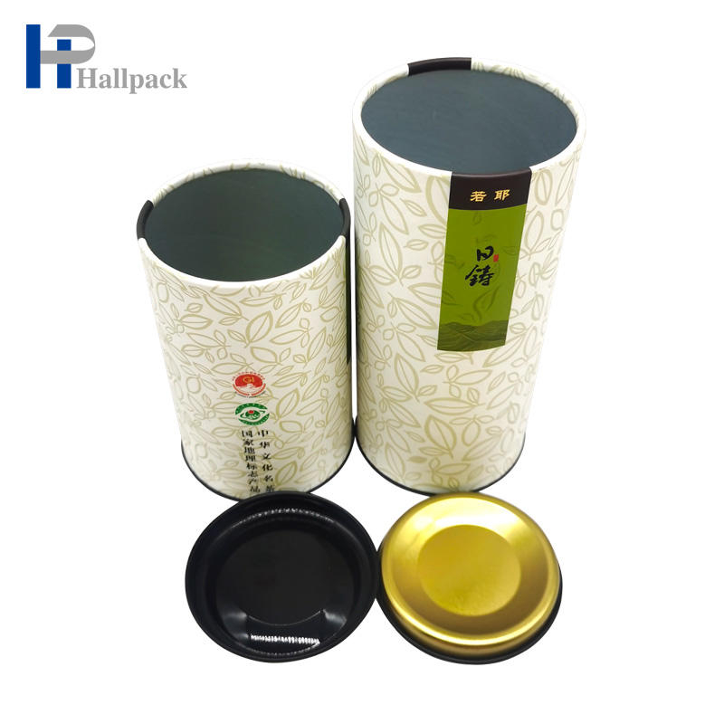 Tubo de papel de cartón para enlatado de alimentos, tubo de papel con tapa de metal