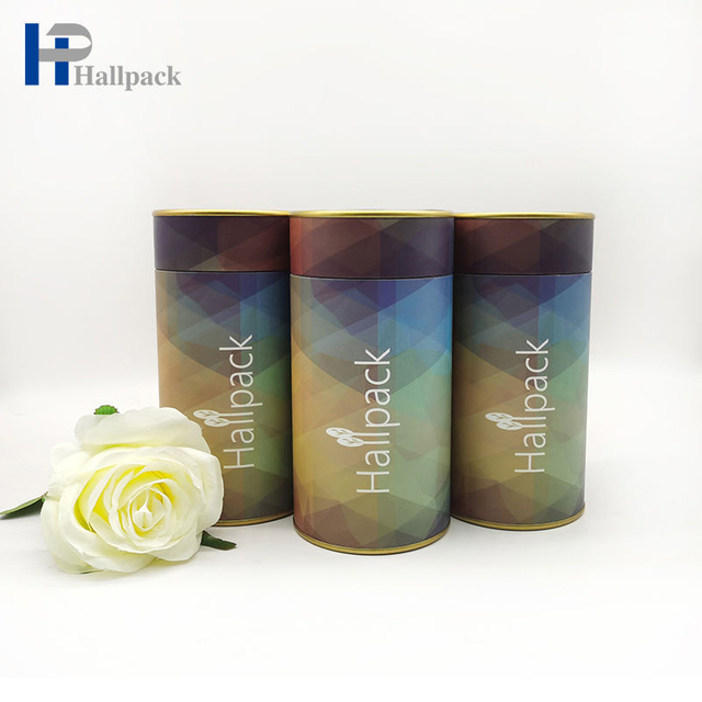 Cree el tubo para requisitos particulares de la cartulina del papel de Kraft de la impresión en color que empaqueta con el logotipo