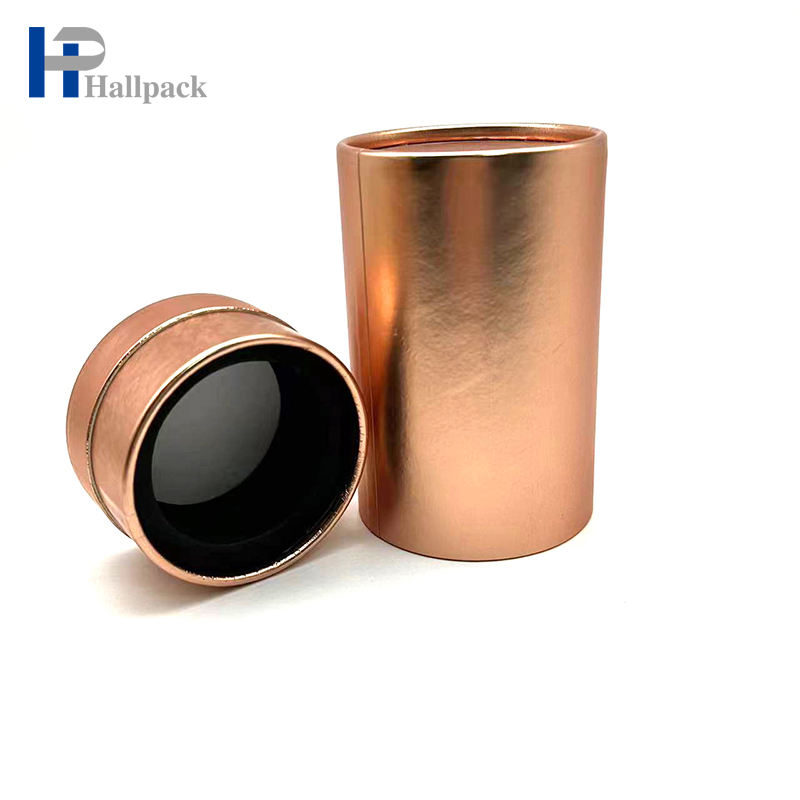 Tubo de papel personalizado de oro rosa de tubo de papel reciclable ecológico de venta caliente