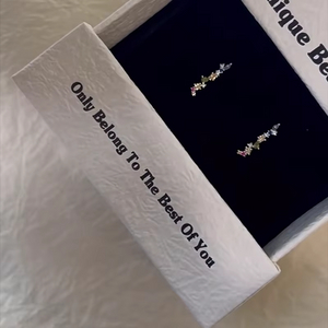 Embalaje rígido de regalos de cajón corredizo con manga con caja de joyero para aretes Anillos