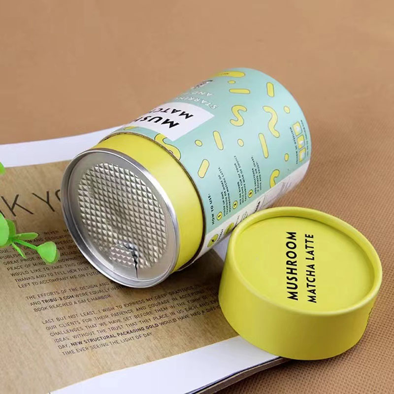 Embalaje de caja de té redonda biodegradable cilindro de alimentos