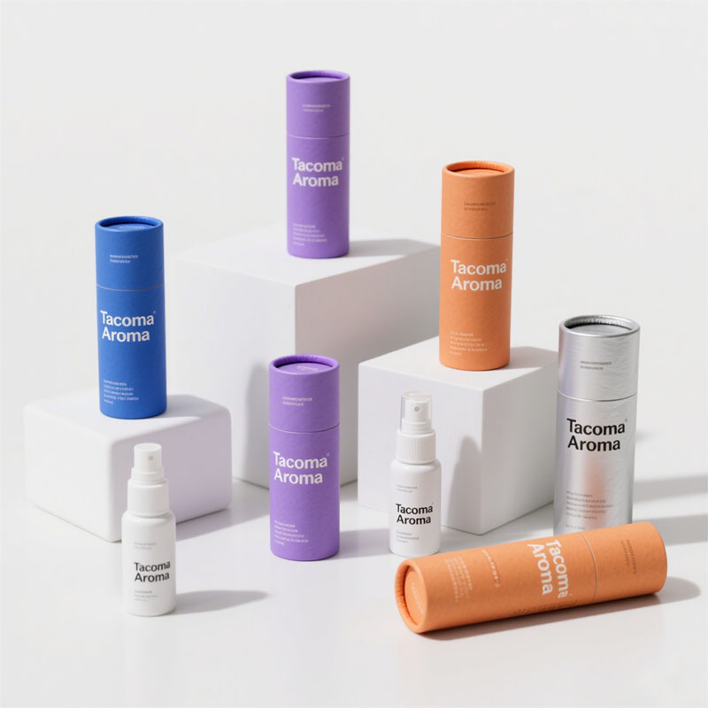 Embalaje de tubo de papel de diseño personalizado ecológico para botella de perfume