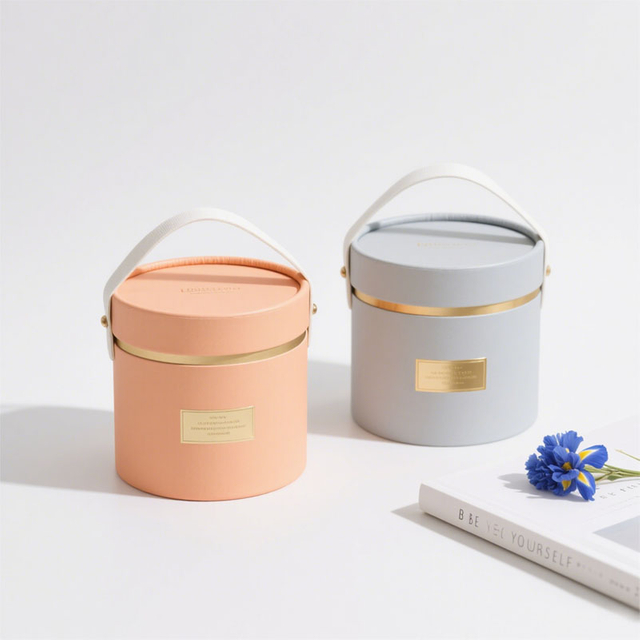 Embalaje de la caja de flores del cilindro del tubo del tubo de papel biodegradable
