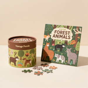 Material reciclable Kraft Cardboard Capacillo redondo Puzzles Tubo de embalaje