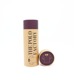 Embalaje de ropa ecológico personalizado de lujo, caja cilíndrica de papel Kraft, embalaje de tubos de papel para ropa interior, calcetines, toallas, camisetas