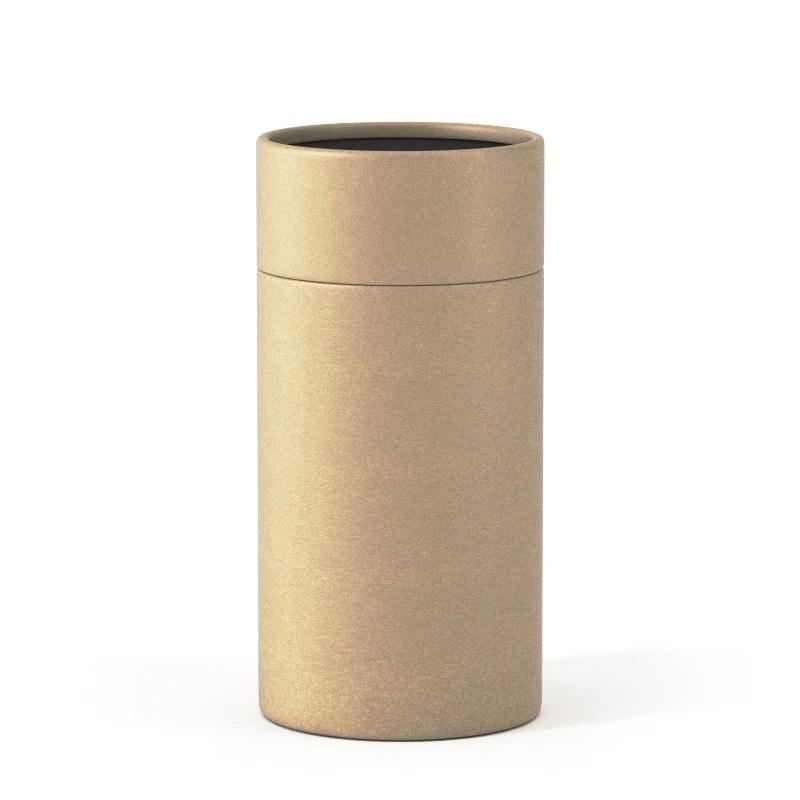 Caja de tubo de papel de embalaje de tarro cosmético Kraft biodegradable de crema de cartón de cilindro redondo reciclable personalizado