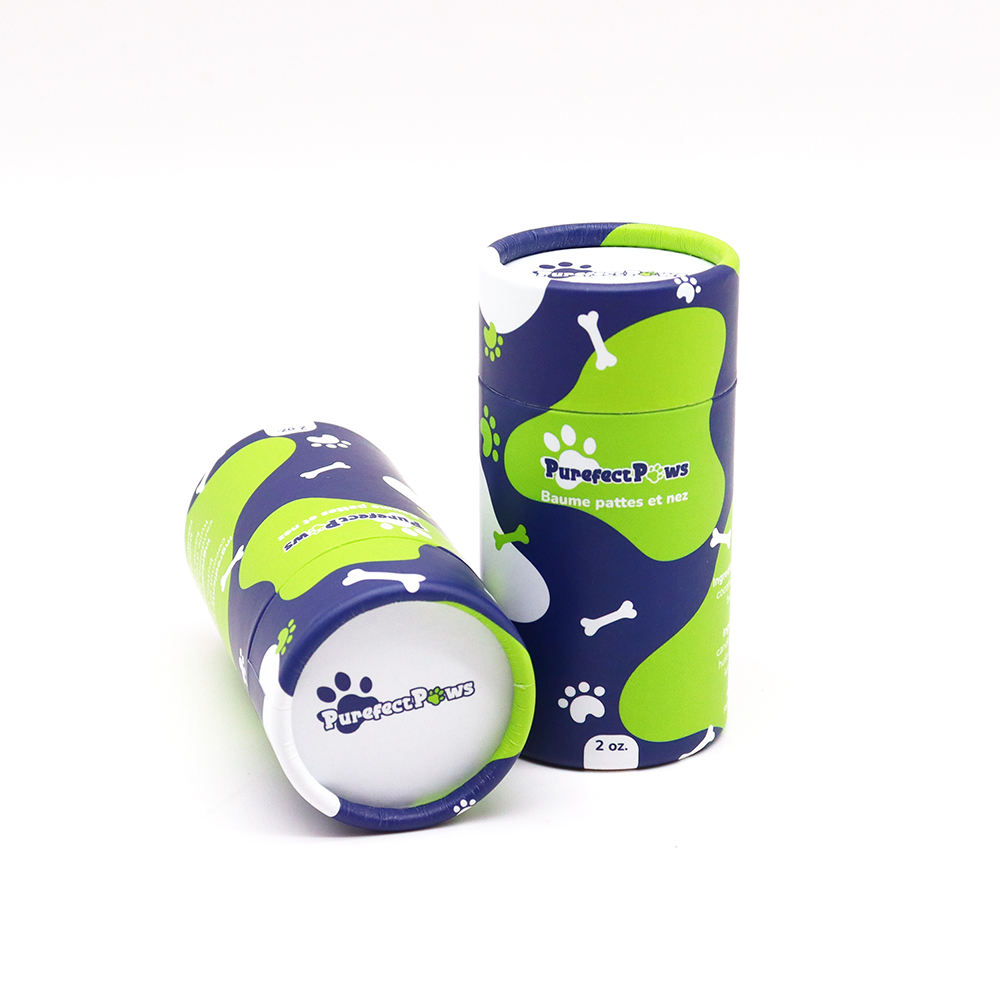 Venta al por mayor de cartón biodegradable, paquete de tubos de papel de lujo, tubos de empuje de papel Kraft, bálsamo labial, protector solar, tubo de papel para el cuidado de mascotas