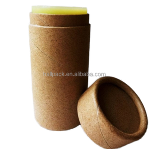 1 oz 30 ml brillo de labios marrón tubo push up Papel reciclado de alta calidad Cajas organizadoras rígidas redondas Set Tubo de papel