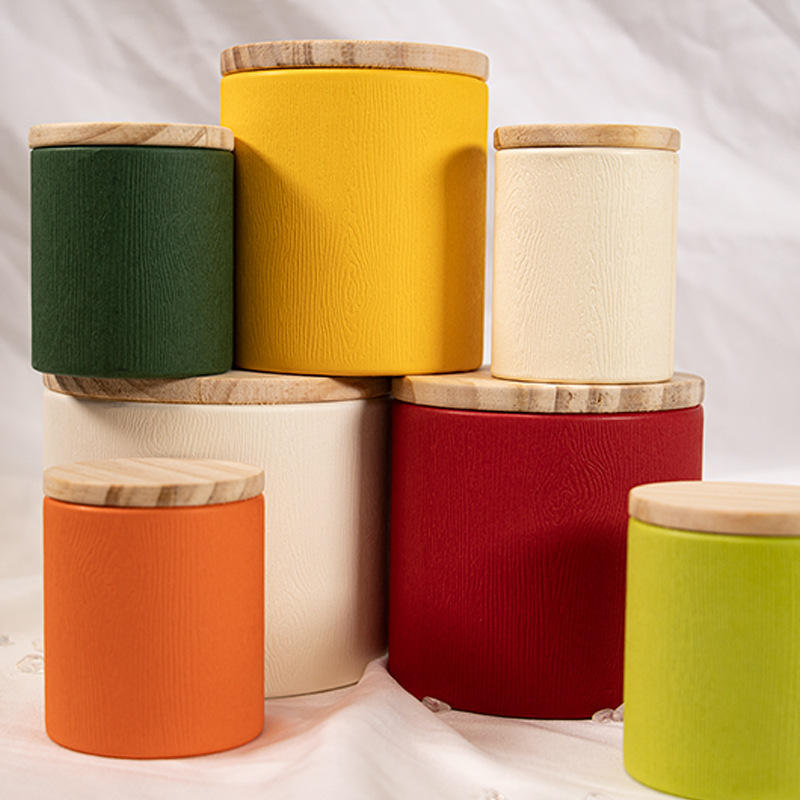 Cilindro de madera biodegradable para té, cubierta de calidad alimentaria, embalaje de café, tubo de papel Kraft, tubo redondo