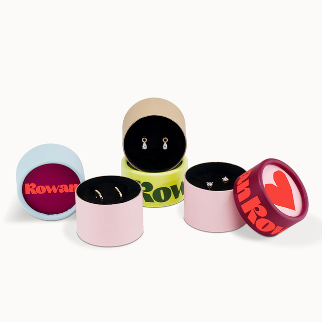 Embalaje de tubo de papel de caja cilíndrica de cartón de joyería de lujo personalizado para reloj, pendientes de piedras preciosas, anillo de pulsera