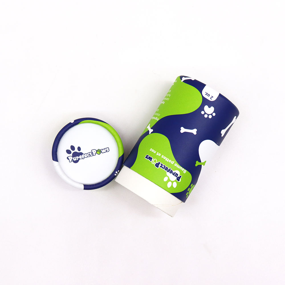 Venta al por mayor de cartón biodegradable, paquete de tubos de papel de lujo, tubos de empuje de papel Kraft, bálsamo labial, protector solar, tubo de papel para el cuidado de mascotas