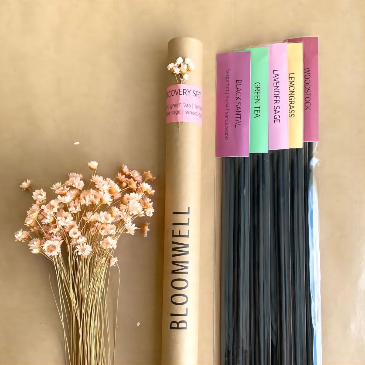 Embalaje de cilindro redondo de papel de perfume, embalaje de tubo de papel redondo de diseño personalizado ecológico para incienso