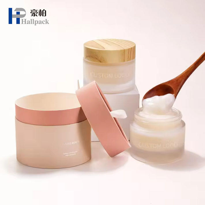 Muestra gratis, nuevo Material, caramelo rosa, cilindro cosmético para el cuidado de la piel, caja de embalaje redonda, contenedor, tubo de papel cosmético Prink de cartón